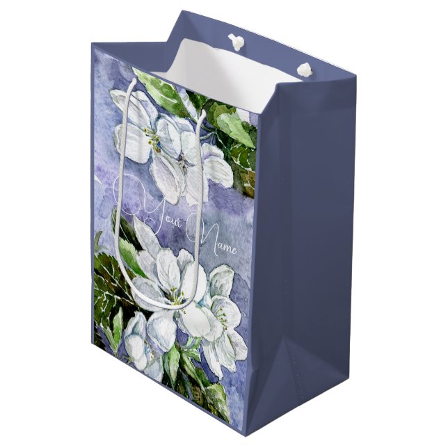 Apple blossom medium gift bag (Front Angled)