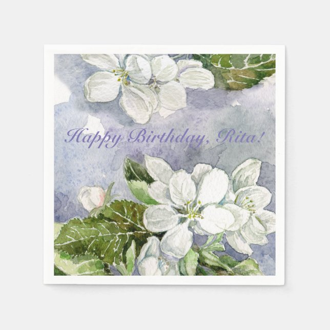 Apple blossom napkin (Front)