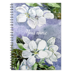 Apple blossom notebook