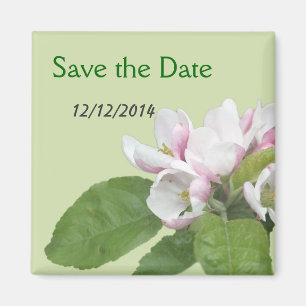 apple blossom save the date magnet