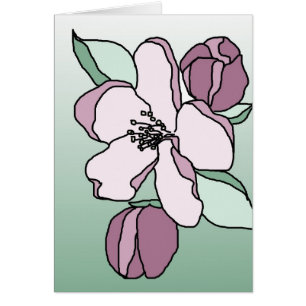 Apple Blossom Sketch Card