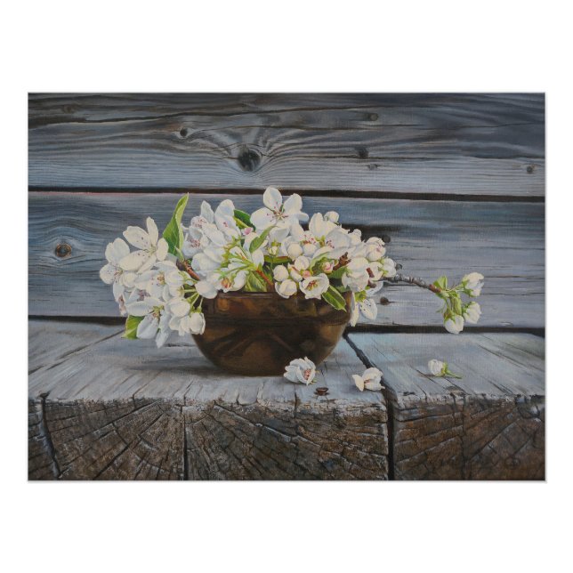 Apple Blossom Still Life – Original Fine Art Print (Front)