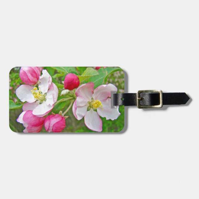 Apple Blossom Time Luggage Tag (Front Horizontal)