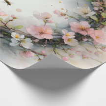 Apple Blossom Wreath Watercolor