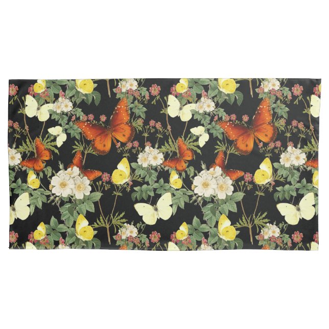 Apple Blossoms and Butterflies King Pillowcases (Front-Left)