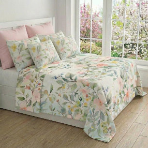 Apple blossoms fleece blanket
