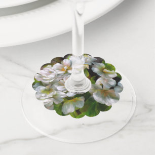 Apple Blossoms Wine Glass Tag