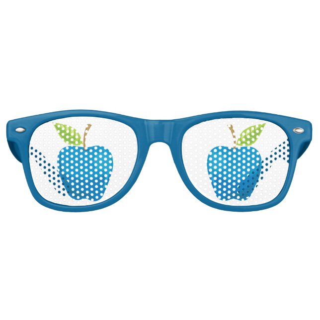 Apple Blue Retro Sunglasses (Front)