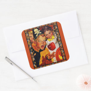 Apple Bobbing Dangers Square Sticker