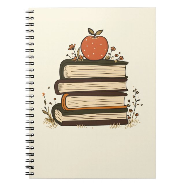Apple Book Stack Teacher Notebook (Front)