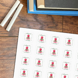 Apple Books Back-to-School Square White Stickers