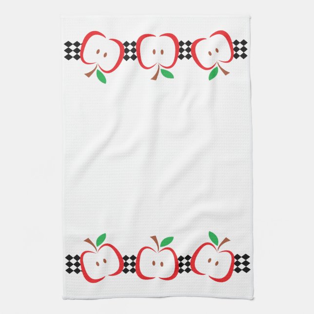 Apple Border Tea Towel (Vertical)