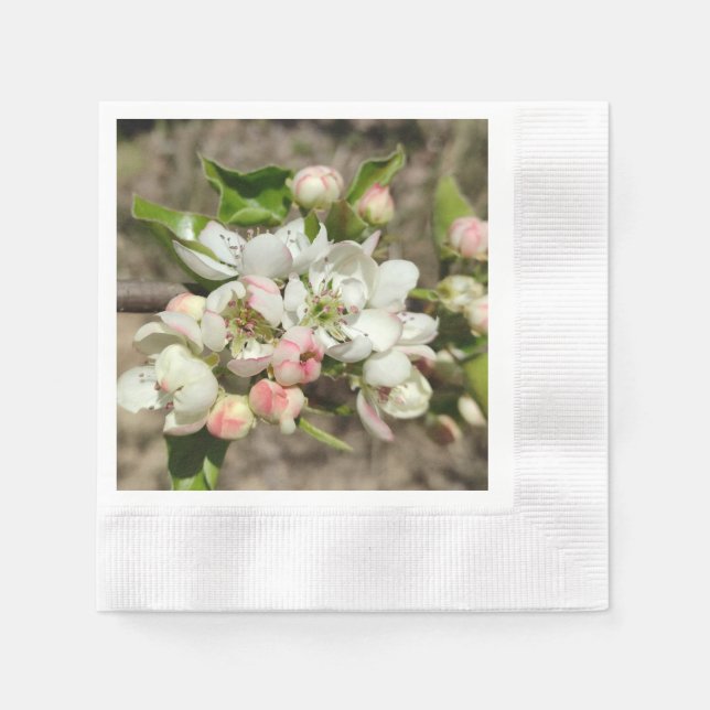 Apple buds flower napkin (Front)