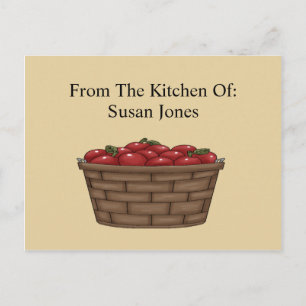 Apple Bushel Basket Recipe  Card