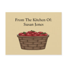 Apple Bushel Basket Recipe  Card