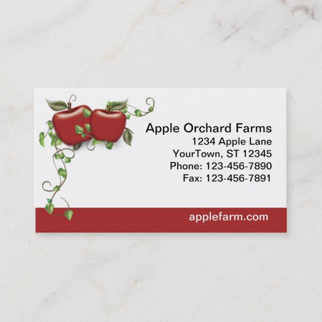 Apple Business Card Personalised (Front)