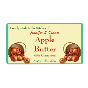Apple Butter Canning Jar Food Label