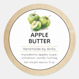 Apple Butter Jam or Jelly Canning Jar Label 