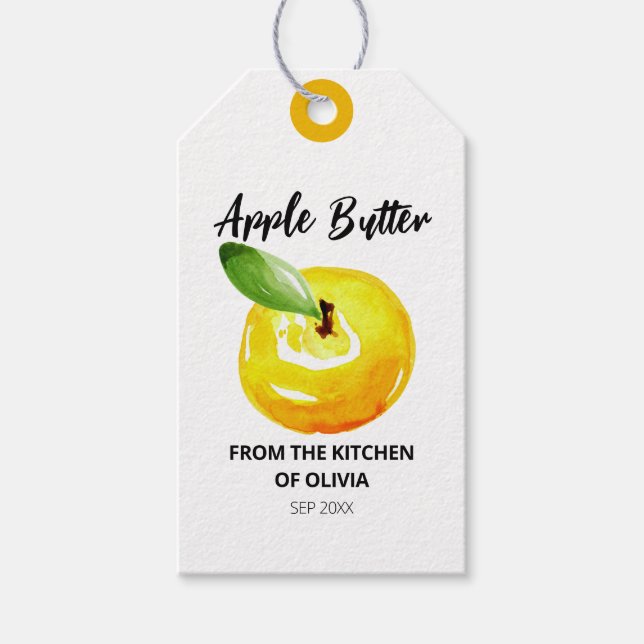 Apple Butter Label Gift Tag (Front)