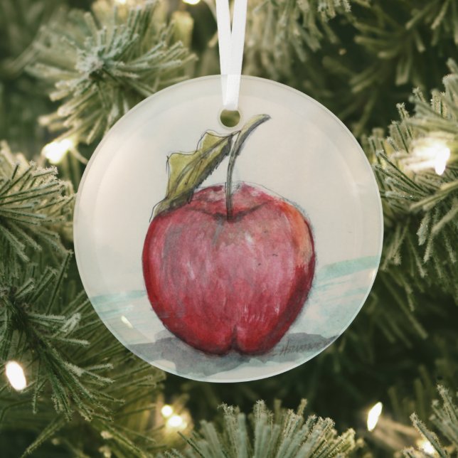 Apple by Hevener Glass Tree Decoration (Insitu)