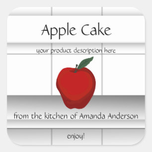 Apple Cake Kitchen Tiles Sq Product Label