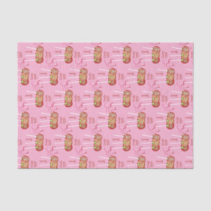 Apple Candy Pattern Pink Tissue Paper