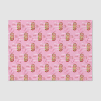 Apple Candy Pattern Pink Tissue Paper