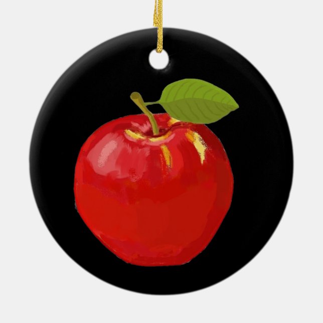 Apple Ceramic Tree Decoration (Back)