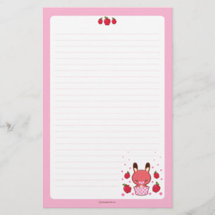Apple Chocolate Truffle Bunny Stationery