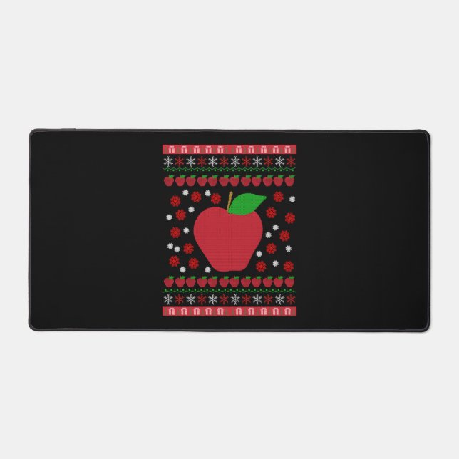 Apple Christmas Desk Mat (Front)