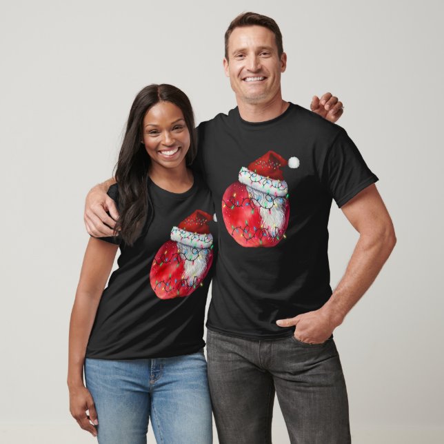 Apple Christmas Tree Lights Xmas Fruit Apple T-Shirt (Unisex)