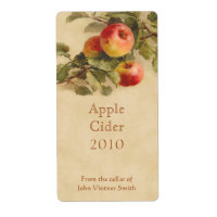 Apple cider bottle label