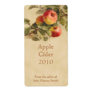 Apple cider bottle label