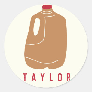 Apple Cider Jug Illustration Classic Round Sticker