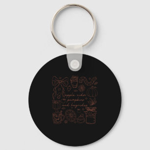 Apple Cider Pumpkins And Hayrides Vintage Fall Coq Key Ring