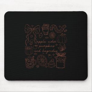 Apple Cider Pumpkins And Hayrides Vintage Fall Coq Mouse Mat
