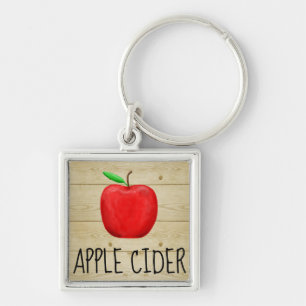 Apple Cider Red Apple Key Ring
