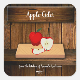 Apple Cider Sq Canning Label