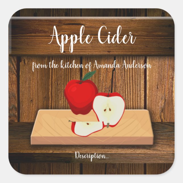 Apple Cider Sq Product  Label (Front)