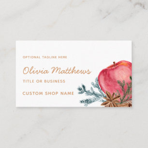 Apple Cinnamon Fall or Winter Bakery Food Business Card