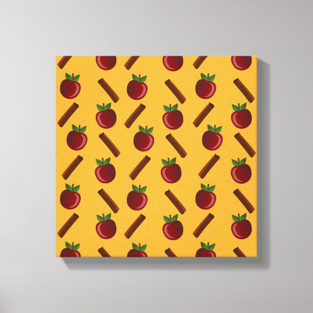 Apple Cinnamon Pattern Canvas Print (Front)