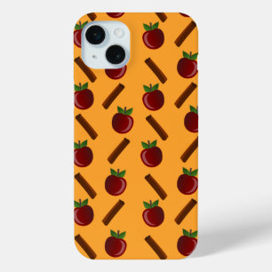 Apple Cinnamon Pattern iPhone 15 Mini Case
