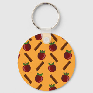 Apple Cinnamon Pattern Key Ring