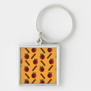 Apple Cinnamon Pattern Key Ring