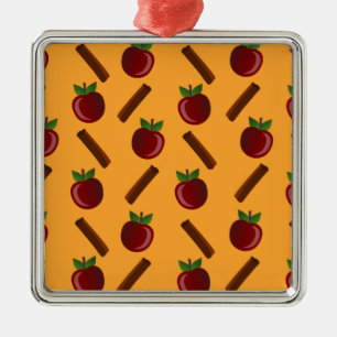 Apple Cinnamon Pattern Metal Tree Decoration