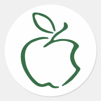 apple classic round sticker