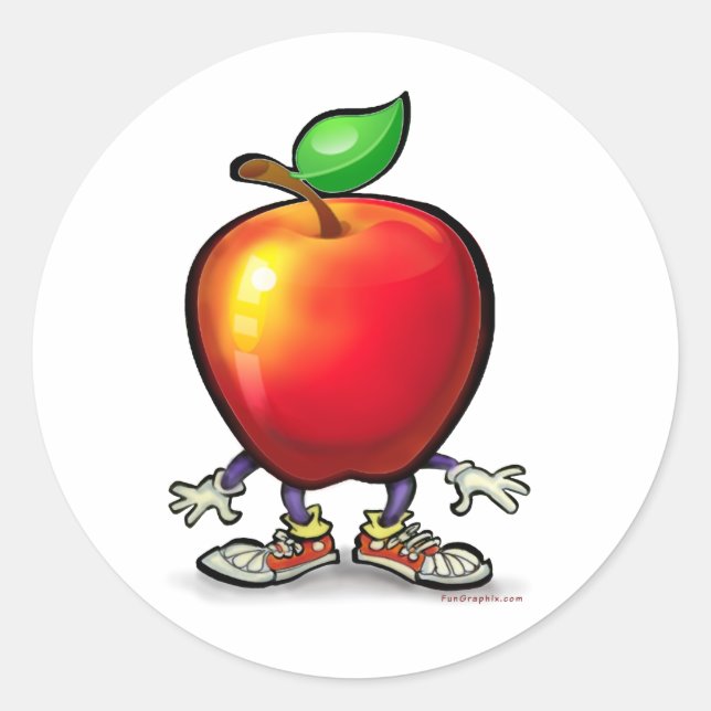 Apple Classic Round Sticker (Front)
