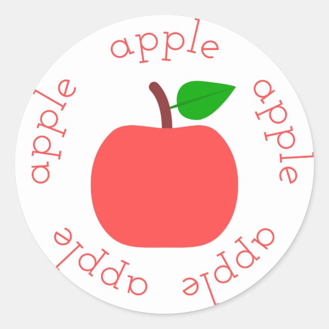 Apple Classic Round Sticker (Front)