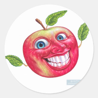 apple classic round sticker