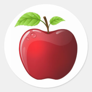 apple classic round sticker